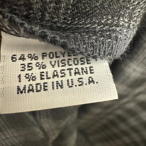 Bryn Walker Gray Plaid Tunic Dress Asymmetrical Hem Long Sleeve Lagencore Minima - Picture 9 of 12